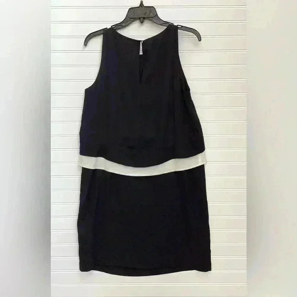 Banana Republic Black White Color Block Combo Style Shift Dress 6